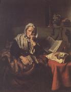 Nicolaes maes An old Woman asleep (mk33) oil painting on canvas